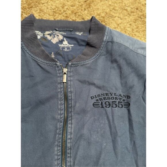 Vintage Disney Parks Women's Blue Disneyland Resort Zip Up Bomber Jacket Large - Picture 2 of 6